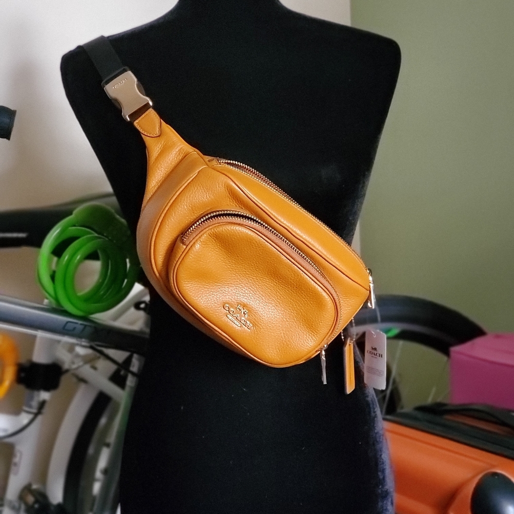 New Coach pebble leather belt bag